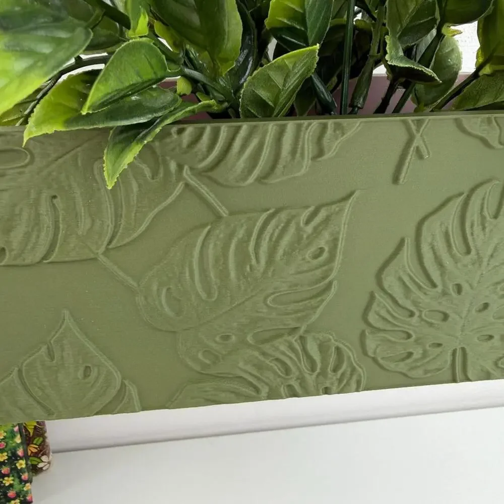 Monstera Wall Planter, Indoor Hanging Plant Pot, Monstera Leaf Design